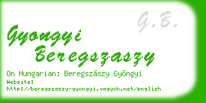 gyongyi beregszaszy business card